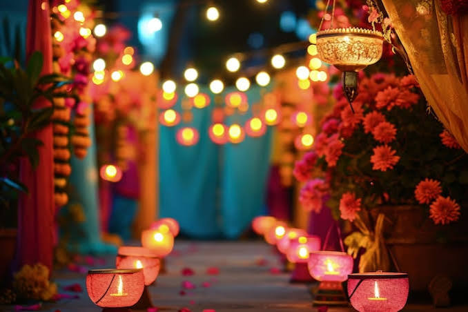 Illuminated floral event décor by Alankar Utsav